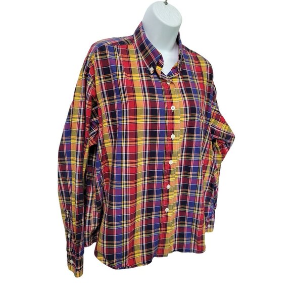 Cruel Girl Shirt Women XL Western Cowgirl Rodeo Button Down Red Plaid - Picture 2 of 15